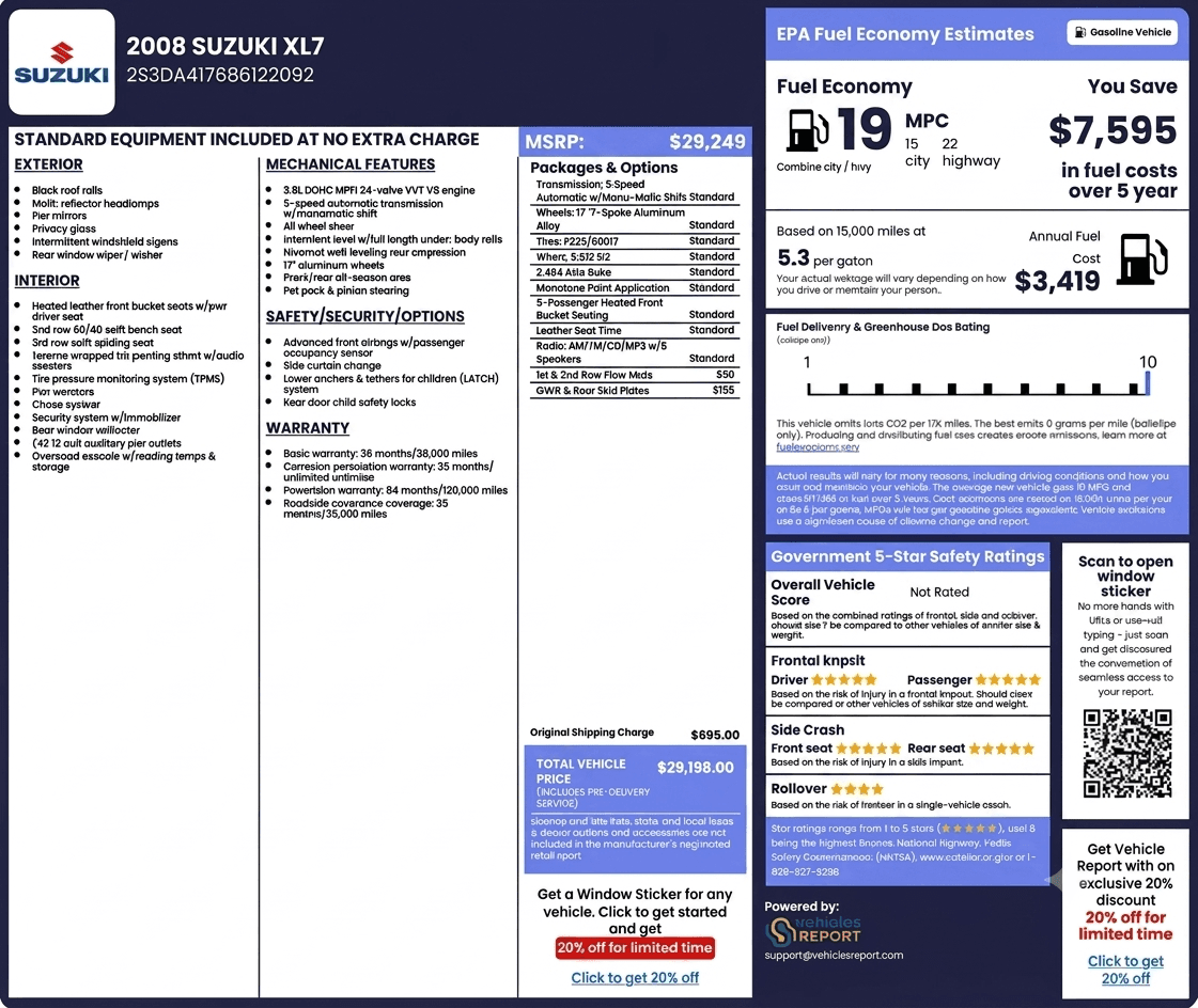 Vehicle history report preview