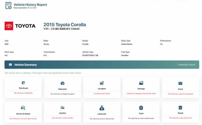 What Is A Vehicle History Report