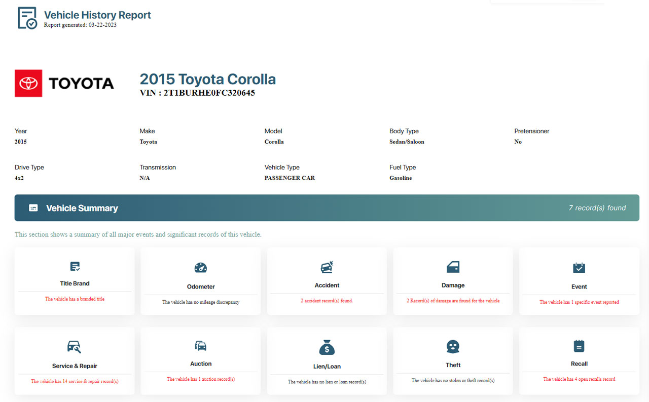 What Is A Vehicle History Report