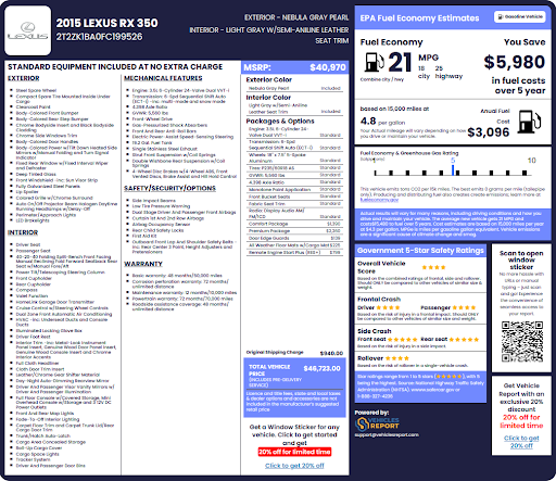 Lexus Window Sticker