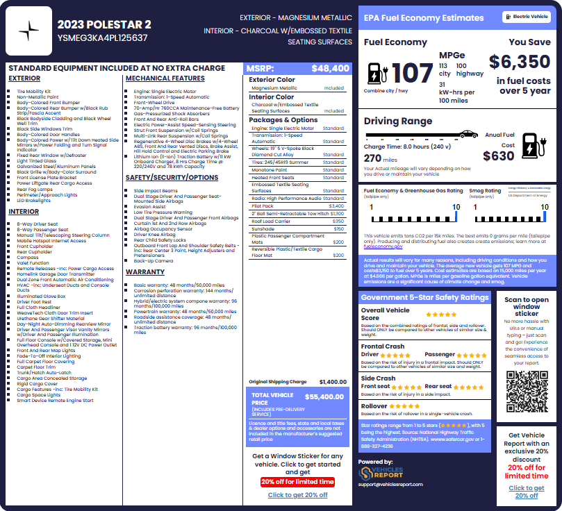 Polestar Window Sticker