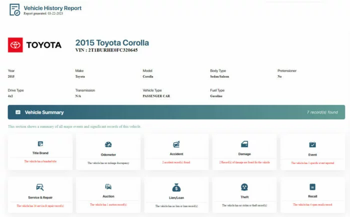 What Is A Vehicle History Report